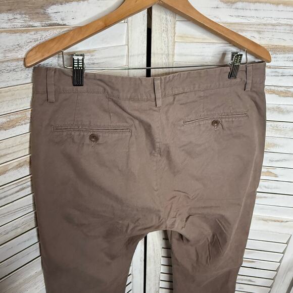 REISS Men's 34 Cotton Casual Chino Trouser Pants Brown Khaki Tan Senator - Picture 9 of 13